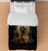 Artistic Expression Comforter Twin displayed on a bed